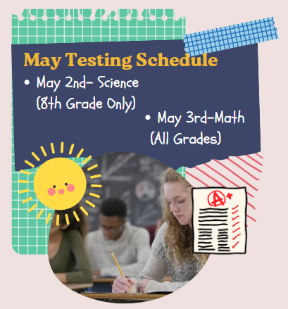  May Testing Schedule